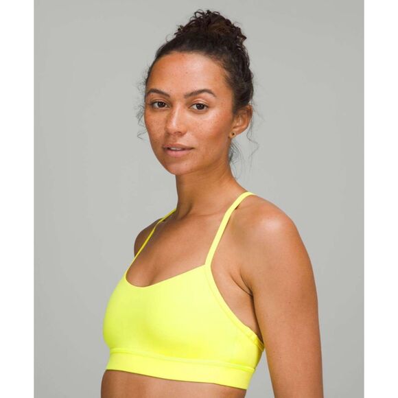 NWT Lululemon Flow Y Nulu Bra *Light Support, A–C Cups in Electric Lemon Size 6 - Picture 3 of 15